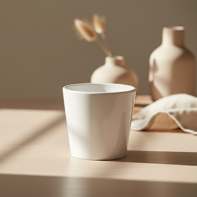 Macetero Basic Blanco - 12,5cm