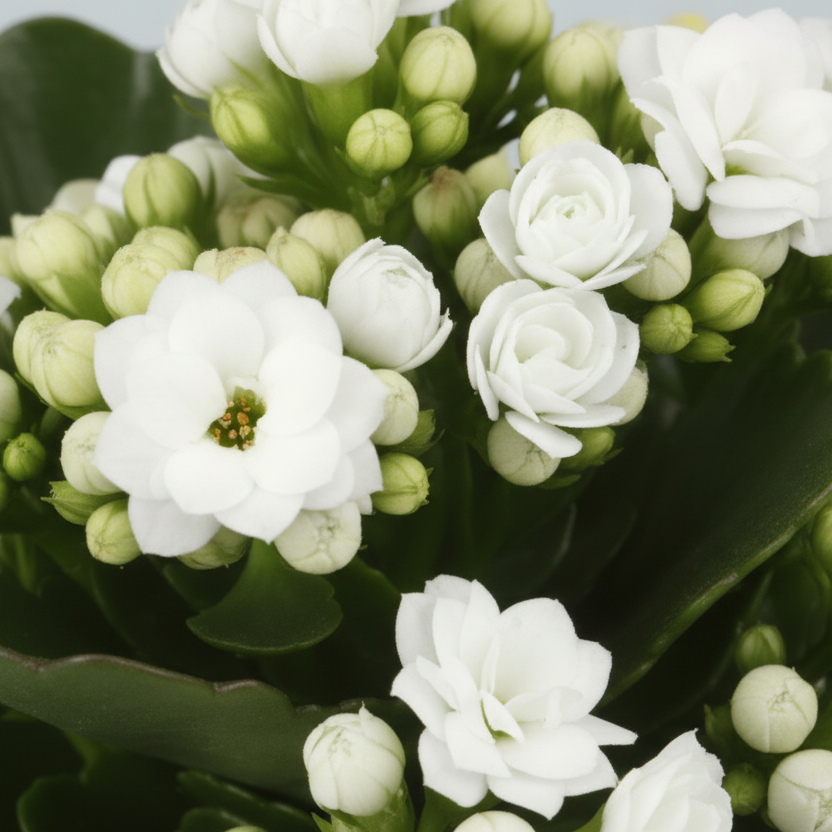 Kalanchoe con flores blancas decorativa