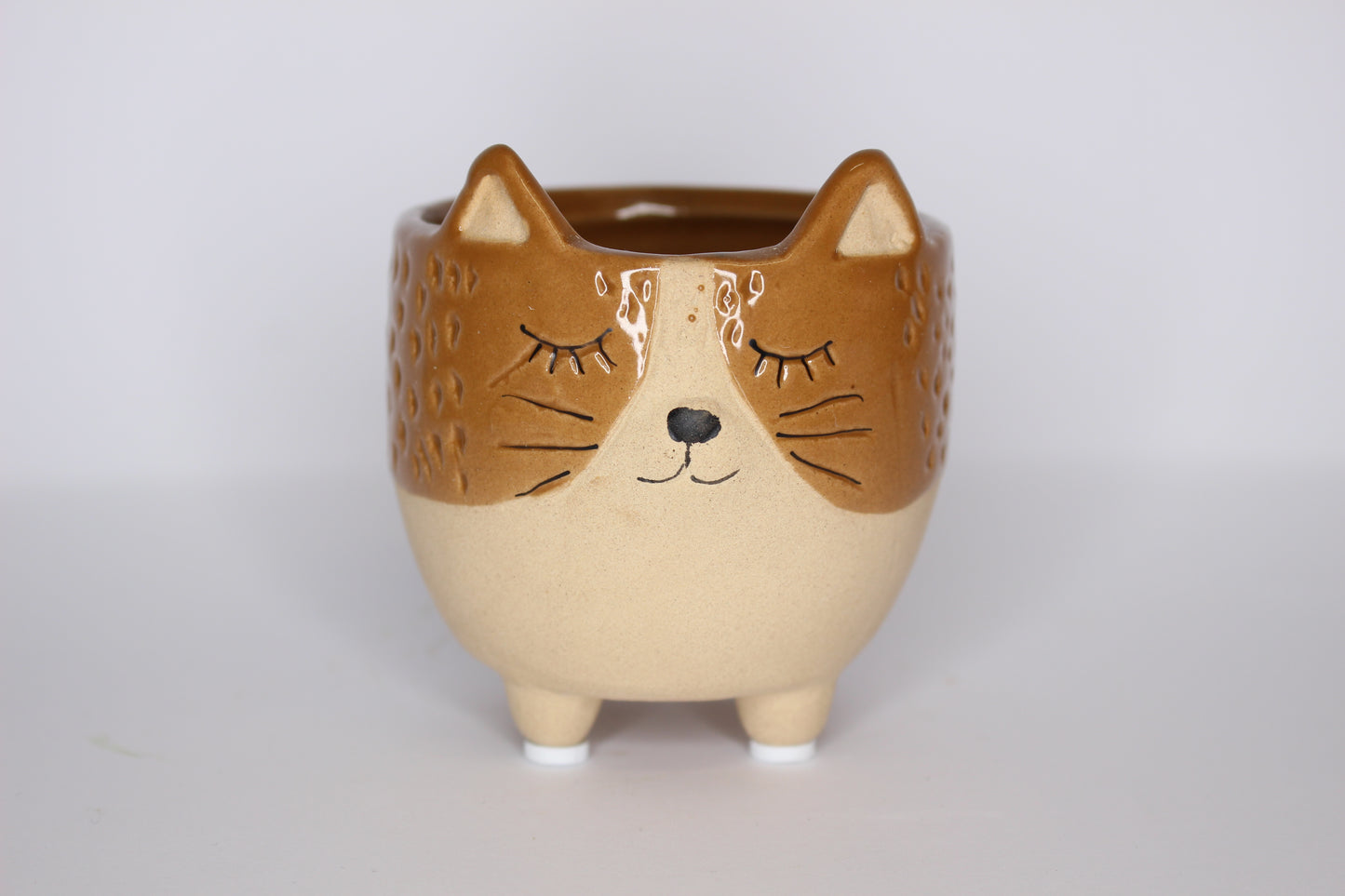 Macetero gatito cerámica mini