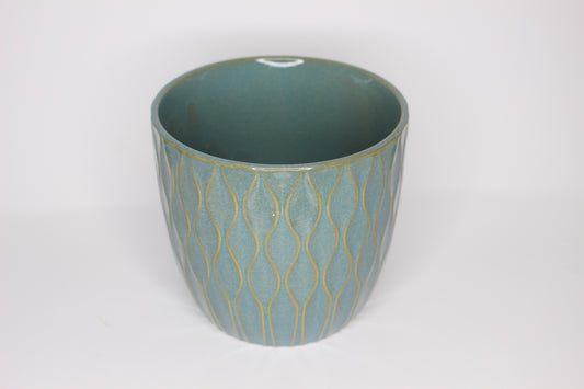 Macetero cerámica esmaltada