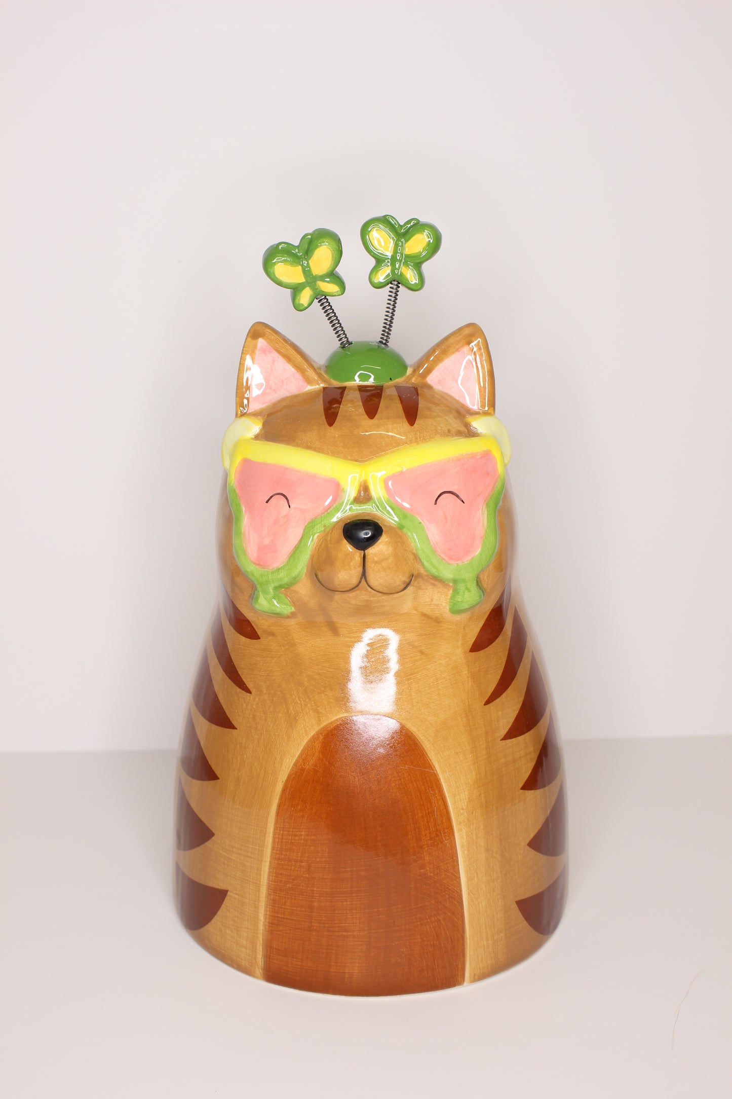 Jarrón gato marrón