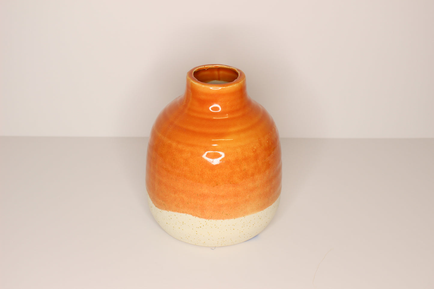Jarrón porcelana naranja