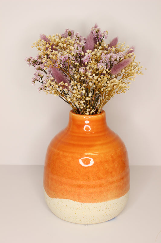 Jarrón porcelana naranja