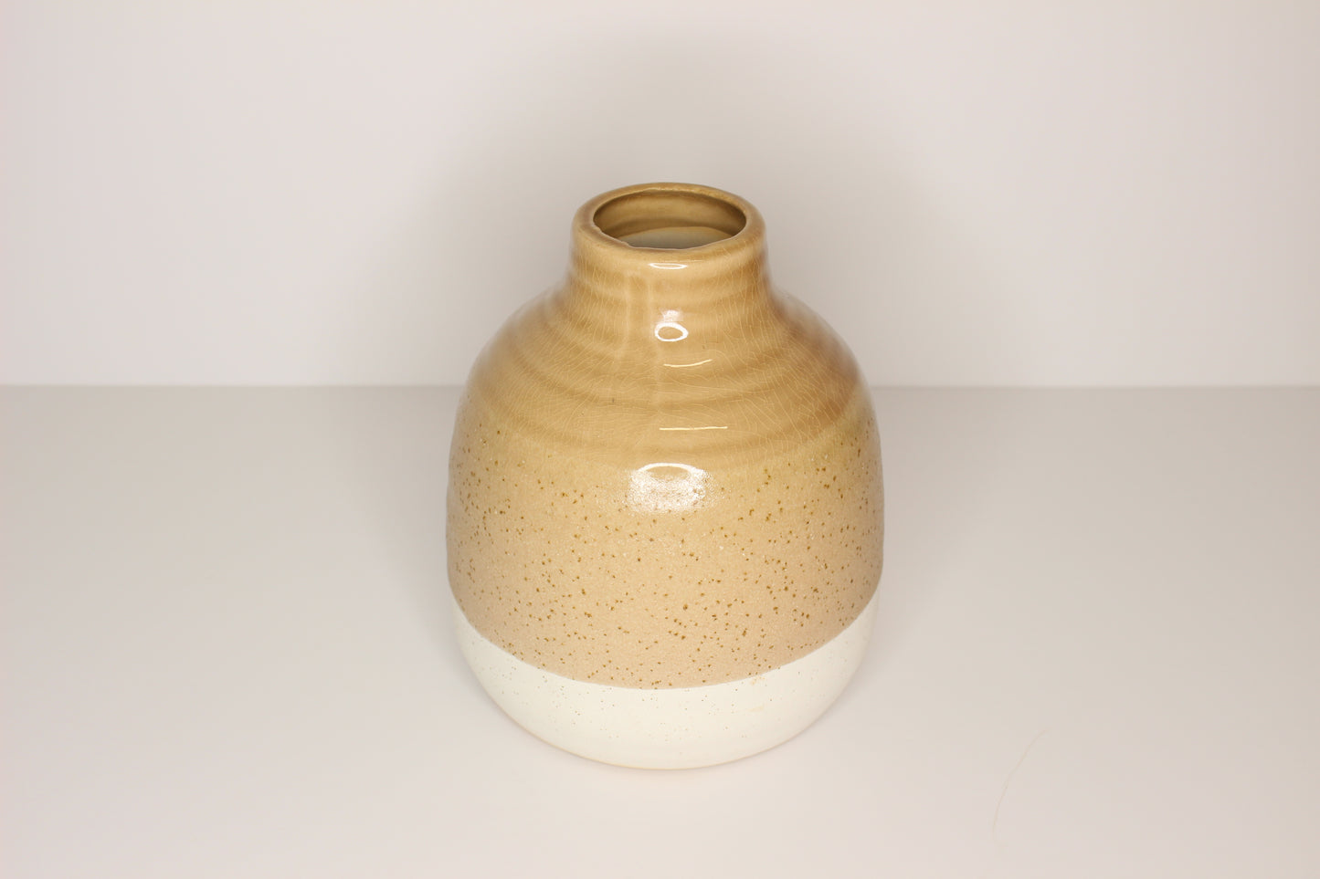 Jarrón porcelana marrón