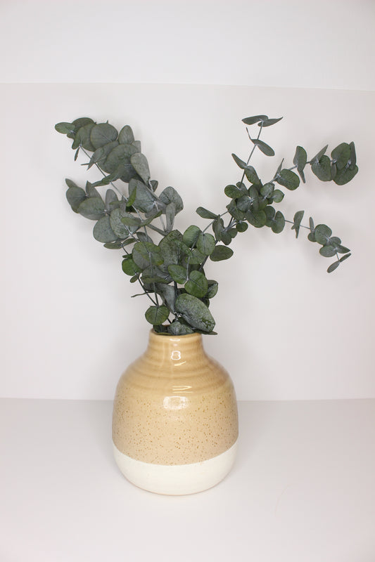 Jarrón porcelana marrón