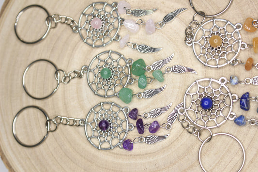 Llavero atrapasueños mineral