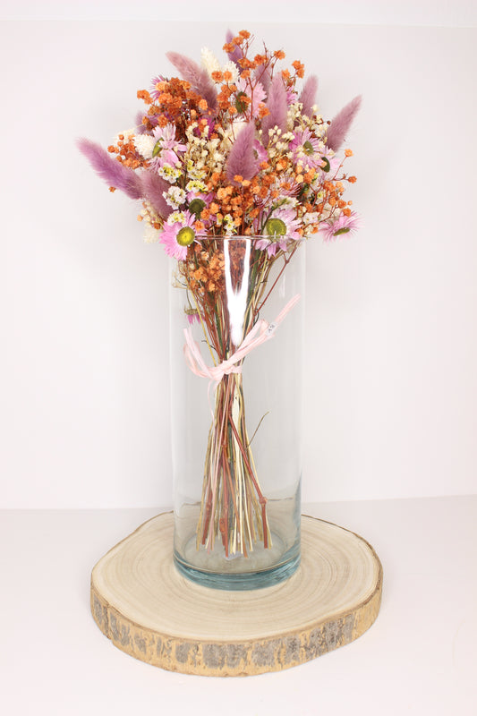 Jarrón Cristal Florero Cilindro L