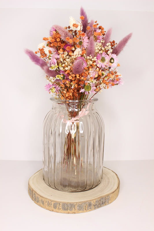 Jarrón cristal relieve L