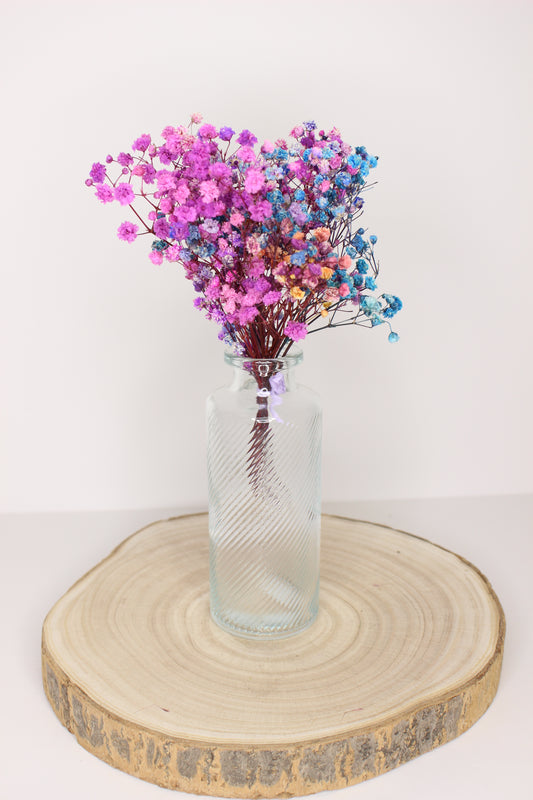 Botellita flores relieve