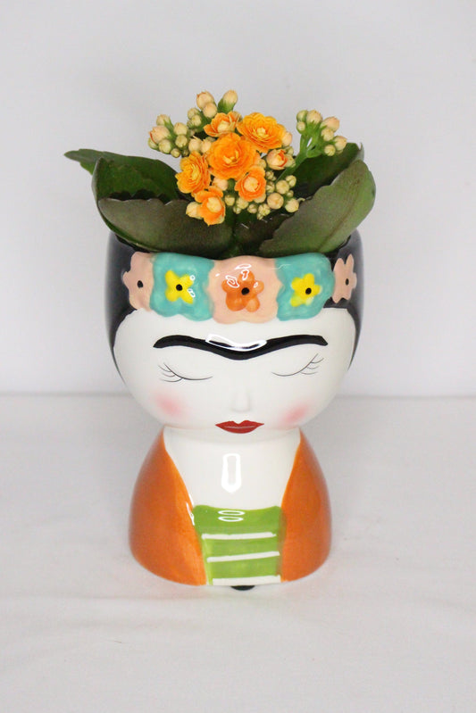Jarroncito/ Macetero Frida Kahlo