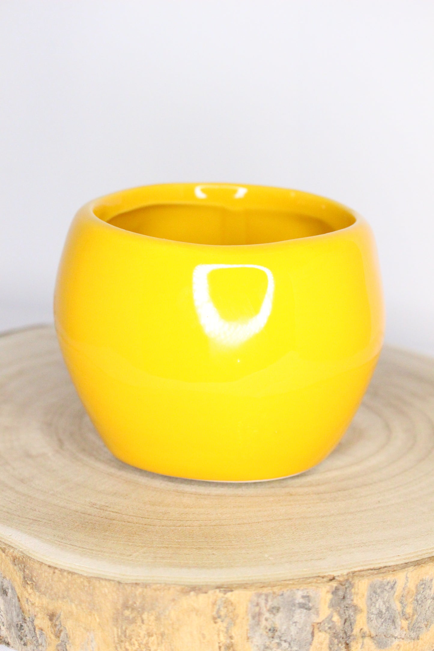 Macetero Calavera Mexicana Amarillo L
