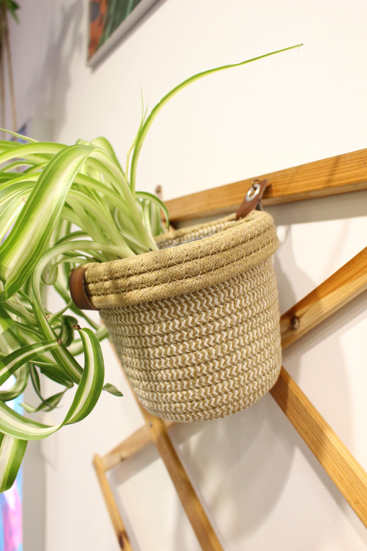 Macetero Yute Oscuro Colgante