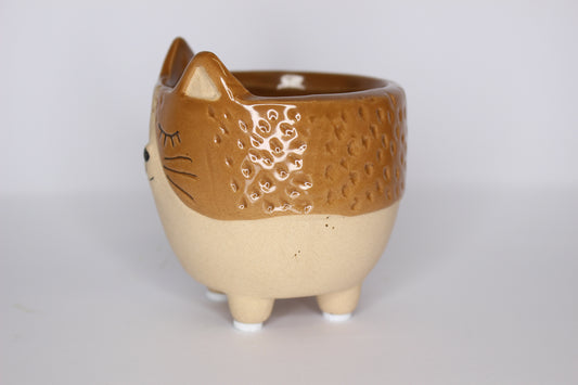 Macetero gatito cerámica mini