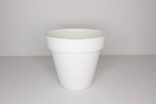 Maceta plástico blanco