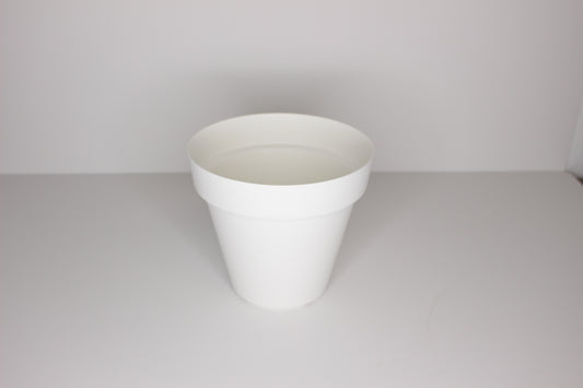 Maceta plástico blanco