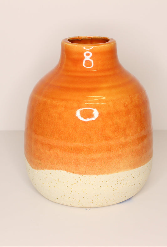 Jarrón porcelana naranja