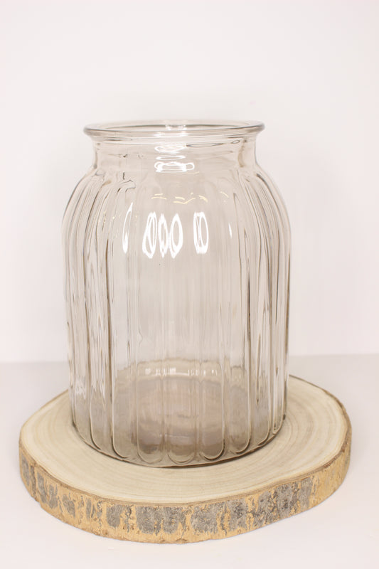 Jarrón cristal relieve L