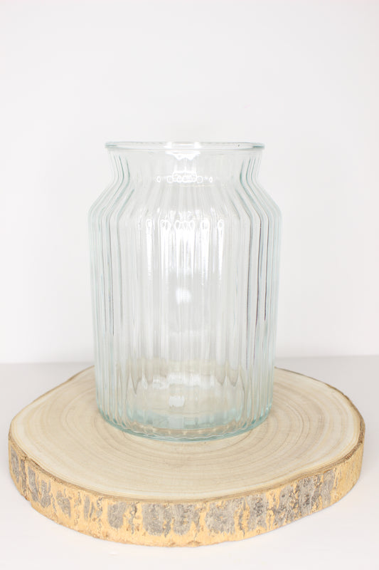 Jarrón Cristal Relieve M
