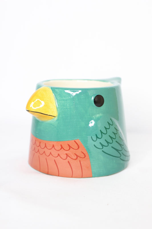 Macetero Mini Pajarito Verde