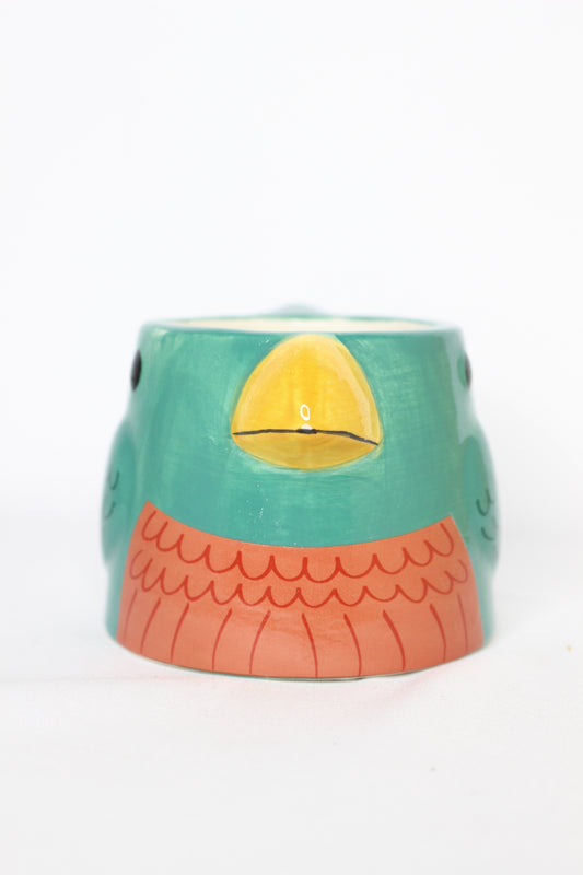 Macetero Mini Pajarito Verde