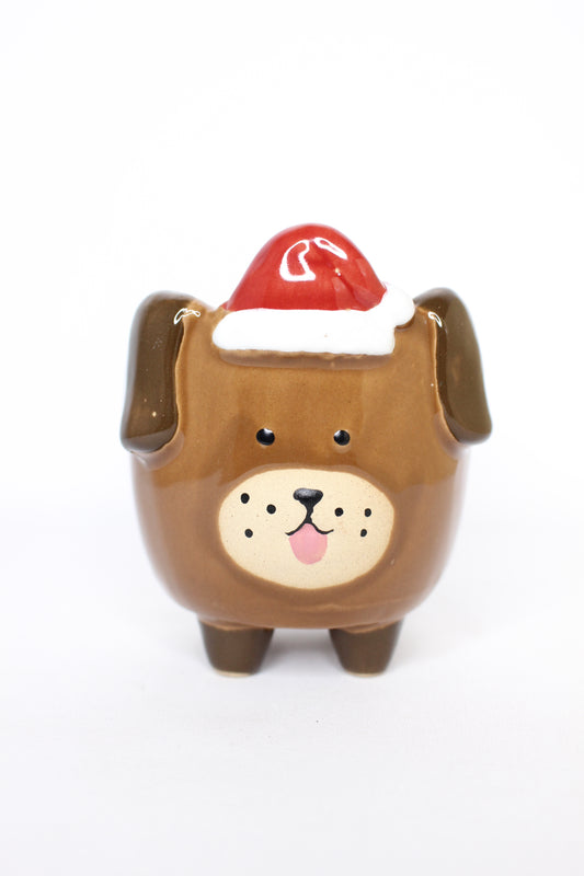 Macetero Mini Navideño Perrito