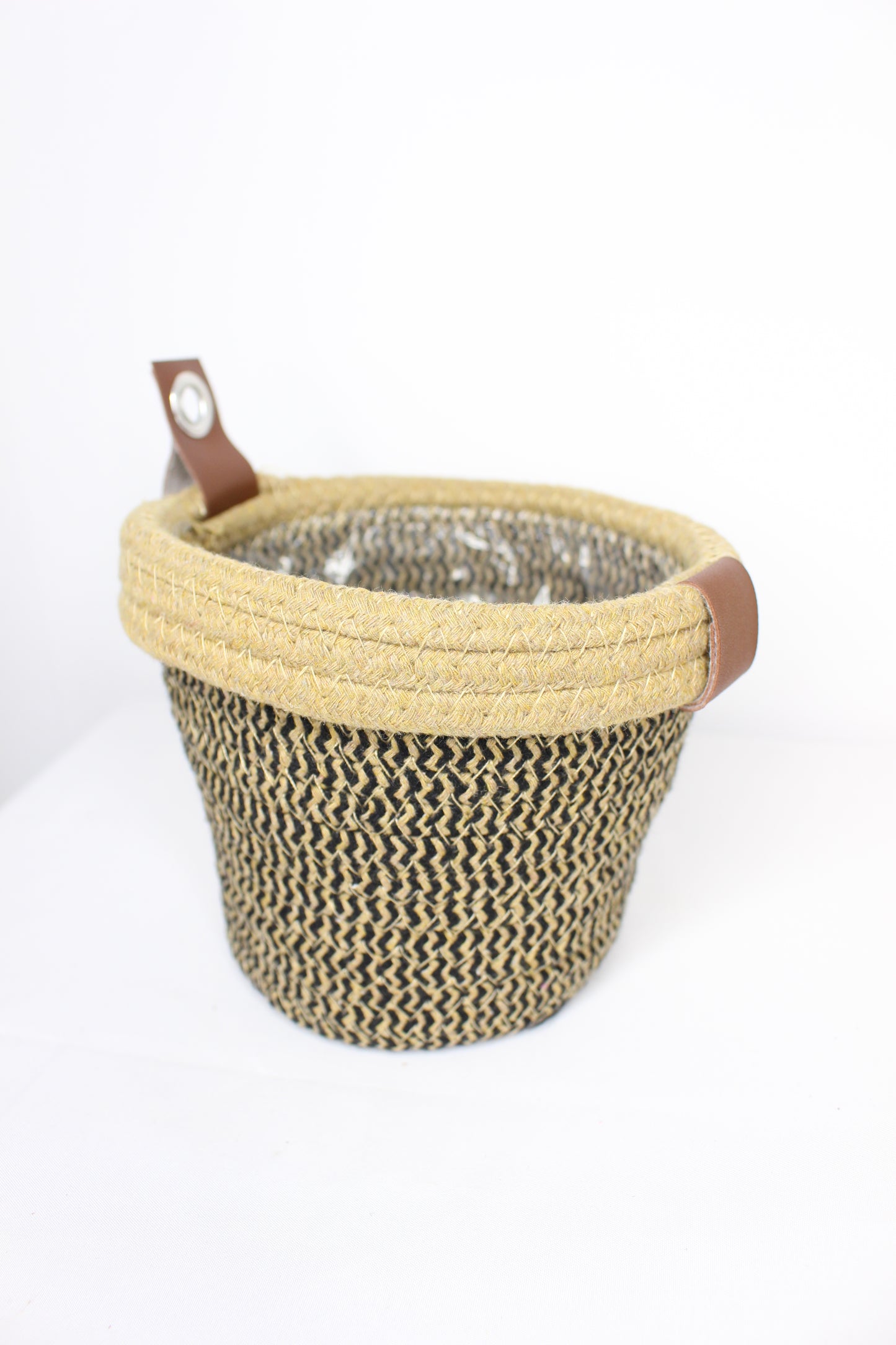 Macetero Yute Oscuro Colgante