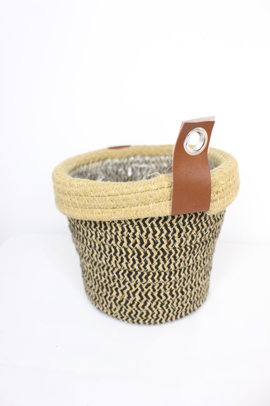 Macetero Yute Oscuro Colgante