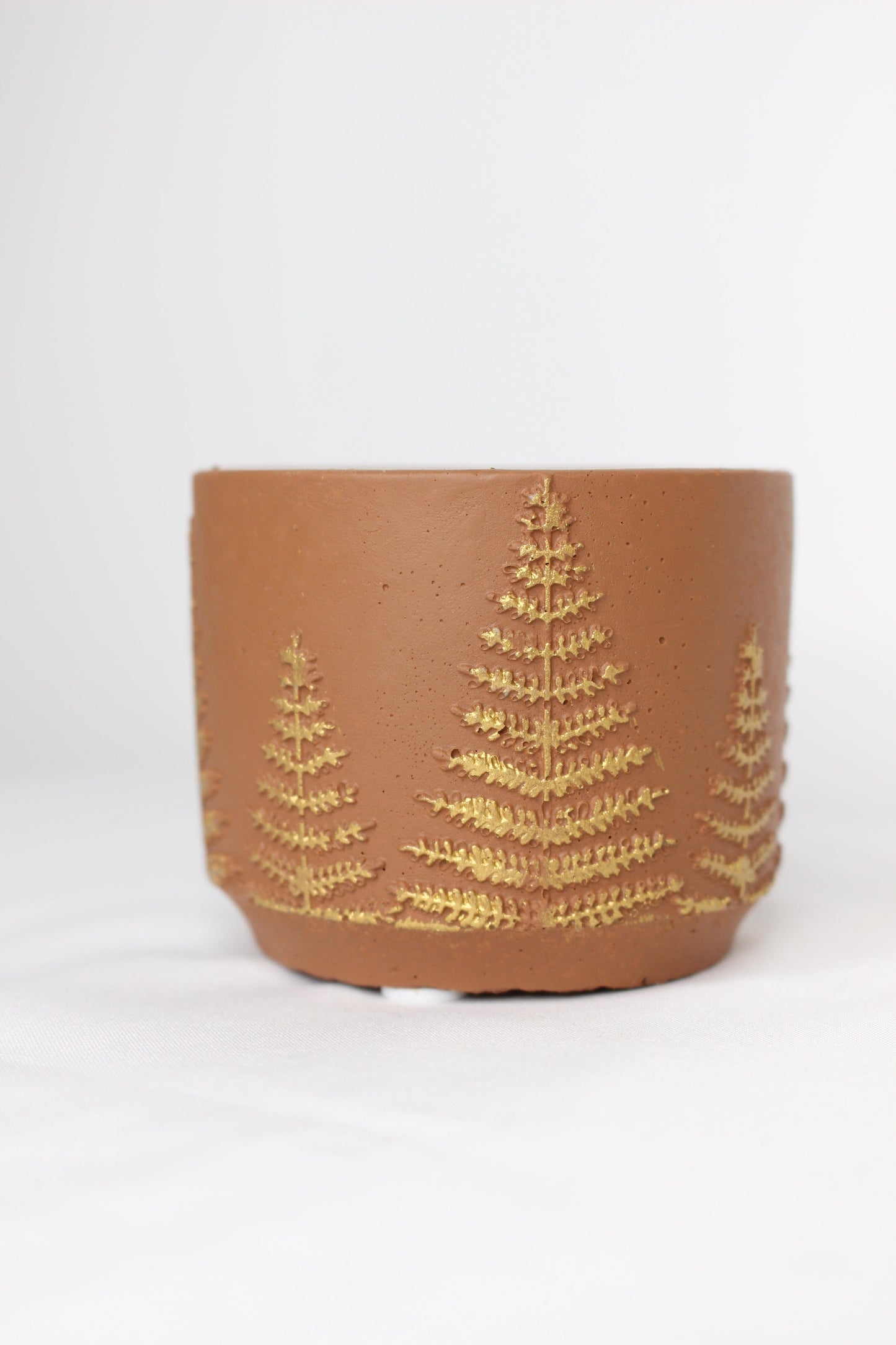 Macetero Mini Árbolito Navidad Marrón