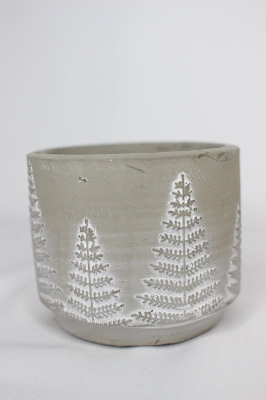 Macetero Mini Árbolito Navidad Gris