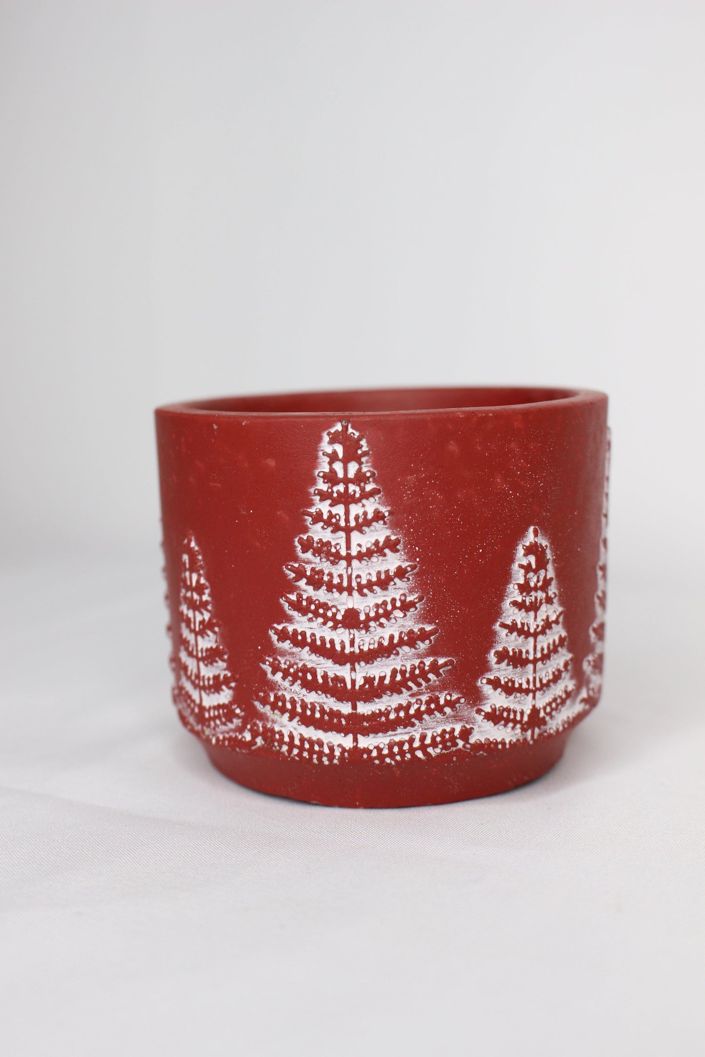 Macetero Mini Árbolito Navidad Rojo