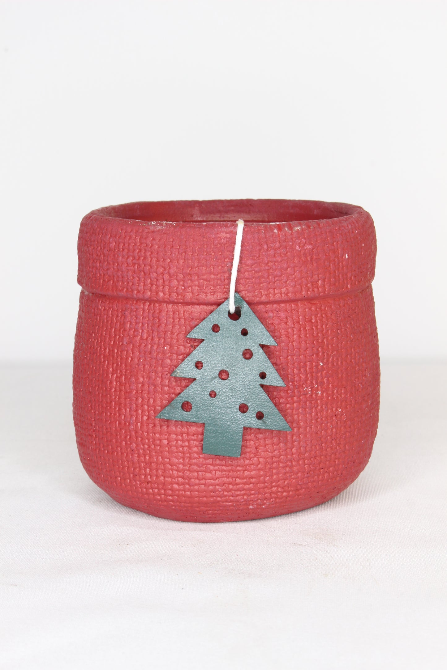 Macetero Navideño Rojo Árbol