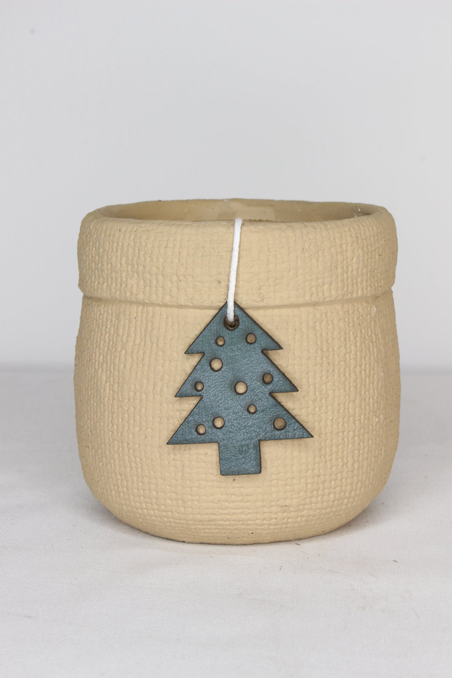 Macetero Navideño Beig Árbol