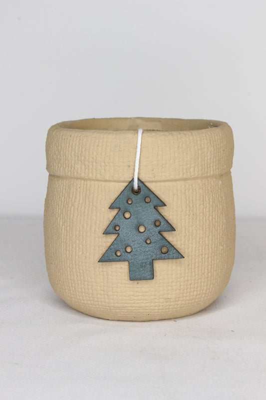 Macetero Navideño Beig Árbol