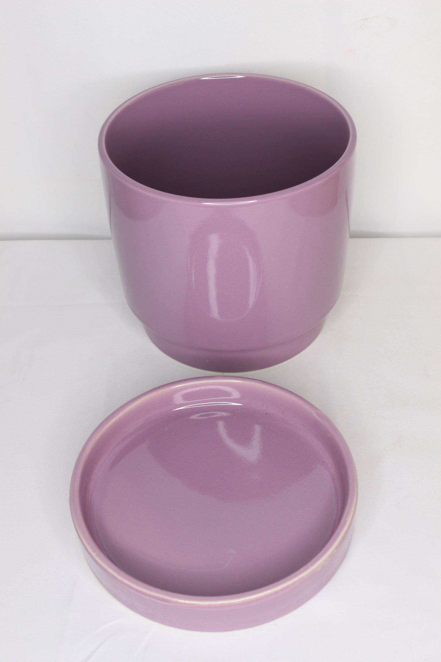 Maceta Lavanda + Plato Cerámica