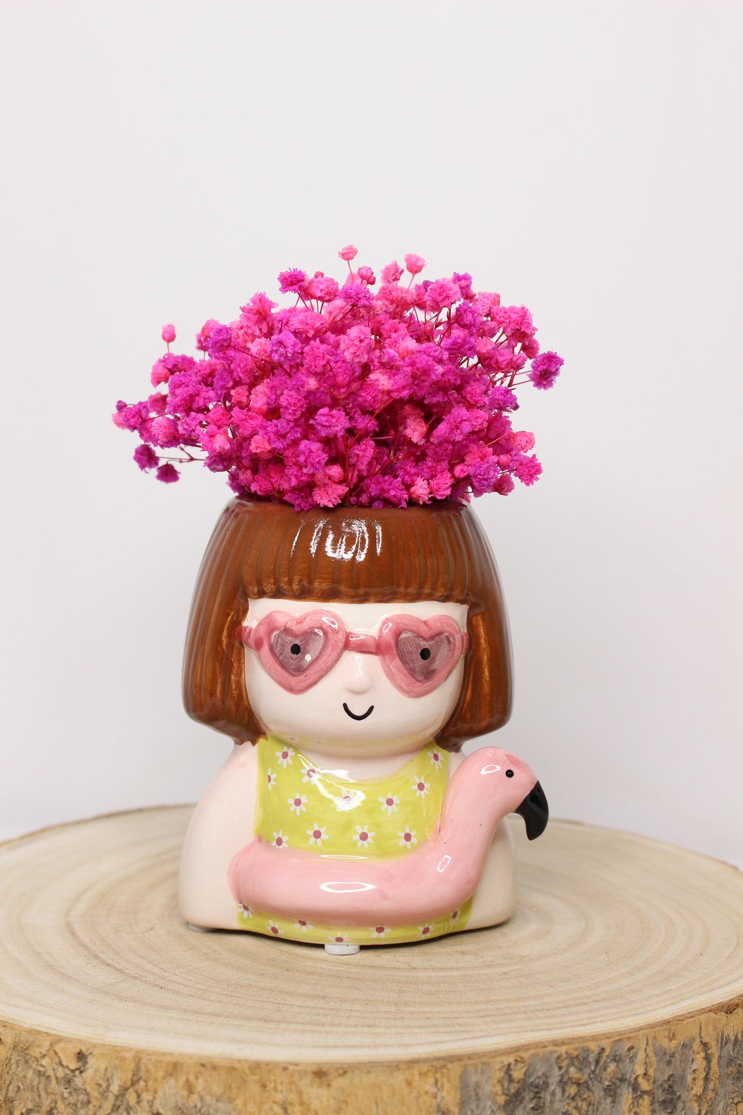 Jarroncito Niña Flamenco + Paniculata Preservada