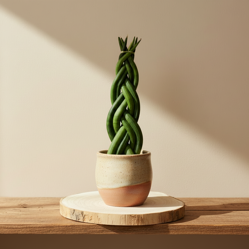 sansevieria trenzada Sansevieria Trenzada – Planta de Interior Decorativa y Purificadora – Flora Salvaje