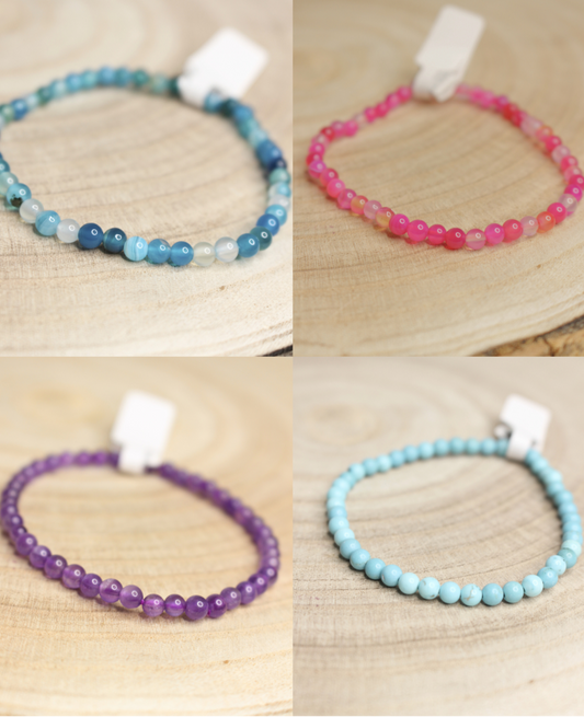 Pulseras de minerales 4mm