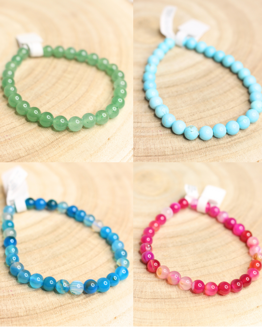 Pulseras de minerales 6 mm