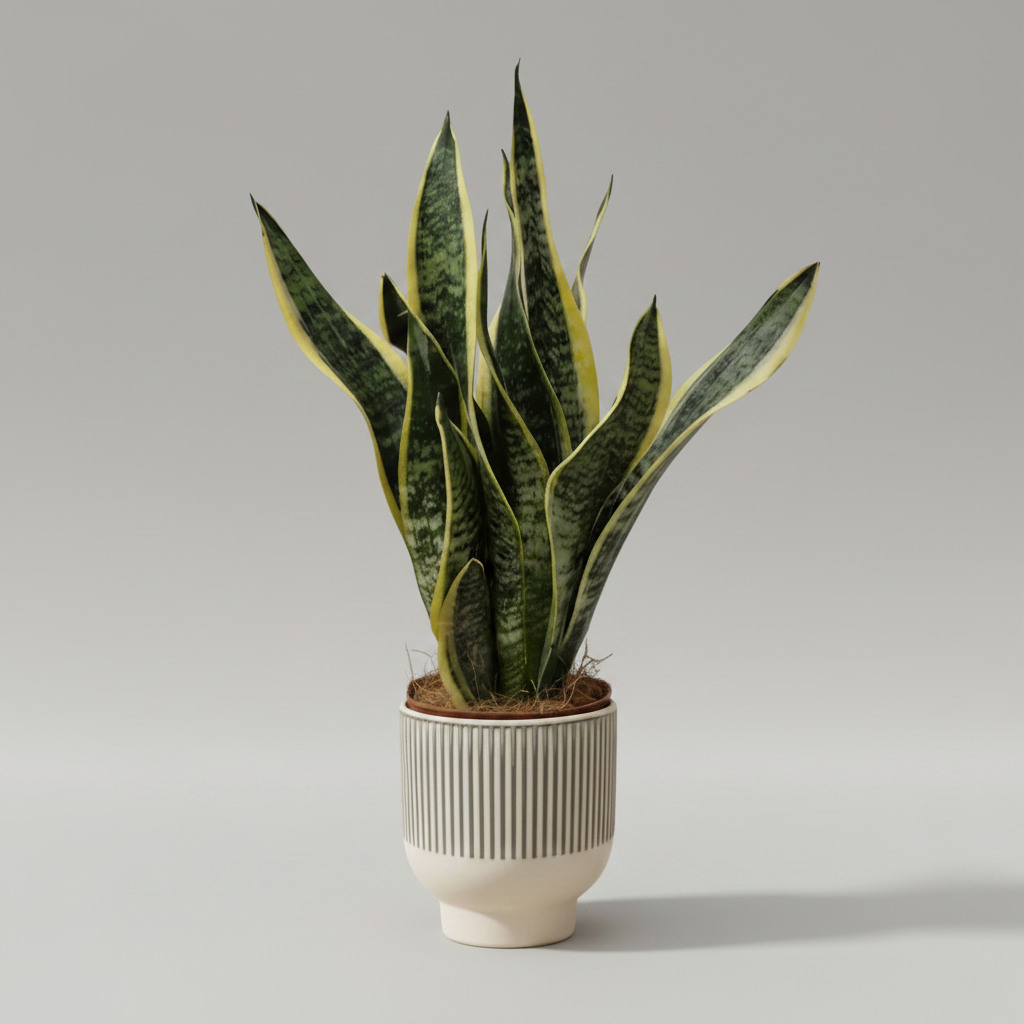 Sansevieria Trifasciata L + Pot impérial