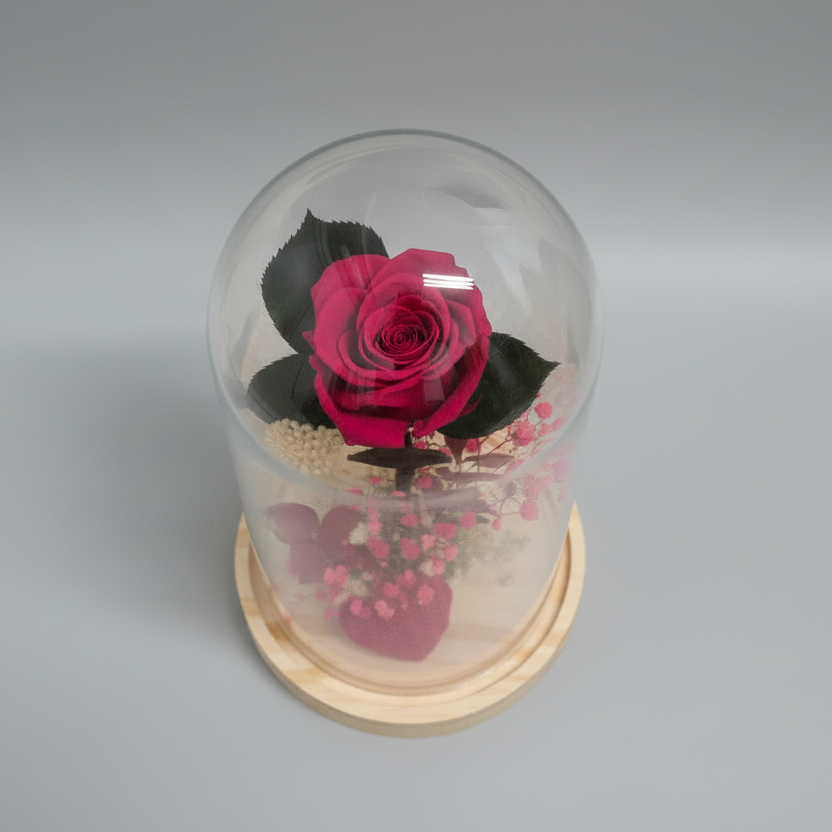 rosa-en-cupula-cristal-grande
