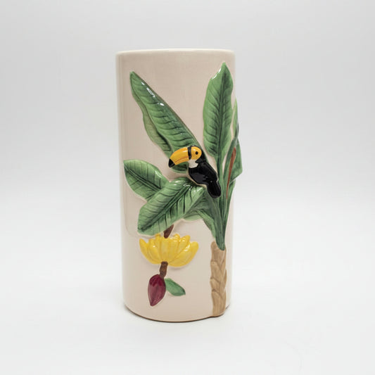 jarron tropical ceramica